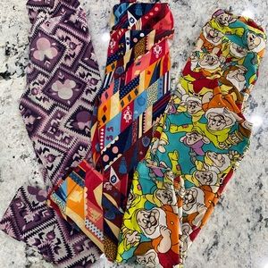 Kids Disney LulaRoe Leggings 3piece